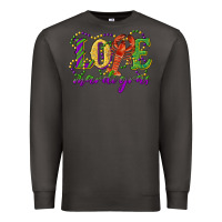 Smoke love with crawfish mardi gras Premium Sweatshirt - RanaPortraitStore