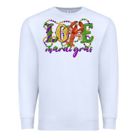 White love with crawfish mardi gras Premium Sweatshirt - RanaPortraitStore