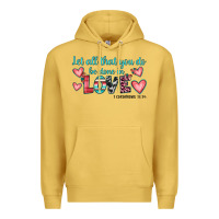 Antique Gold let all that you do be done in love Premium Hoodie - JahusDesignShop