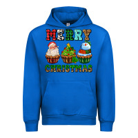 Cobalt merry christmas with cupcakes Urban Hoodie - AdoDesignShop