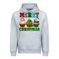 Heather Grey merry christmas with cupcakes Urban Hoodie - AdoDesignShop