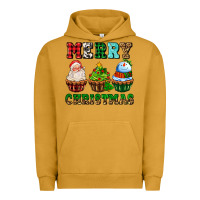 Pigment Peanut Butter merry christmas with cupcakes Urban Hoodie - AdoDesignShop