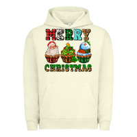 Pigment Pistachio merry christmas with cupcakes Urban Hoodie - AdoDesignShop