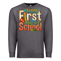 Charcoal Heather happy first day of school Premium Sweatshirt - texasbilliewilder