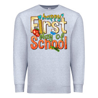 Heather Grey happy first day of school Premium Sweatshirt - texasbilliewilder
