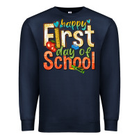 Navy happy first day of school Premium Sweatshirt - texasbilliewilder