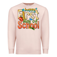 Pale Pink happy first day of school Premium Sweatshirt - texasbilliewilder