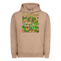 Pigment Burro I don't need luck I've got Jesus Urban Hoodie - Jasminsmagicworld