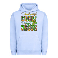 Pigment Grape Ice I don't need luck I've got Jesus Urban Hoodie - Jasminsmagicworld