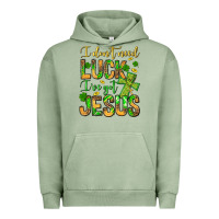 Pigment Oil Green I don't need luck I've got Jesus Urban Hoodie - Jasminsmagicworld