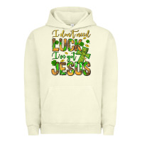 Pigment Pistachio I don't need luck I've got Jesus Urban Hoodie - Jasminsmagicworld
