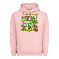 Pigment Salmon I don't need luck I've got Jesus Urban Hoodie - Jasminsmagicworld