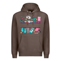 Coffee nurse elements with costom name Premium Hoodie - AdoDesignShop