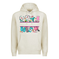 Oatmeal Heather nurse elements with costom name Premium Hoodie - AdoDesignShop