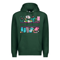 Sports Green nurse elements with costom name Premium Hoodie - AdoDesignShop
