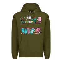 Army Green nurse elements with costom name Premium Hoodie - AdoDesignShop