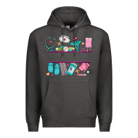 Charcoal Heather nurse elements with costom name Premium Hoodie - AdoDesignShop
