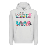 Dove Grey nurse elements with costom name Premium Hoodie - AdoDesignShop