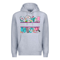 Heather Grey nurse elements with costom name Premium Hoodie - AdoDesignShop