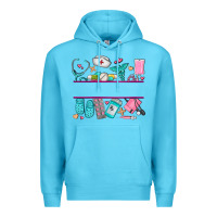 Ocean Blue nurse elements with costom name Premium Hoodie - AdoDesignShop