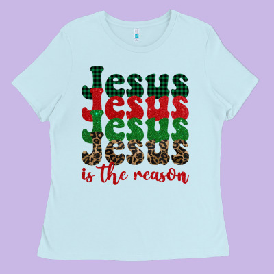 Jesus Is The Reason Ladies Tee Designed By Barkaloodesign