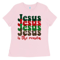 Bubblegum Pink jesus is the reason Ladies Tee - BarkalooDesign