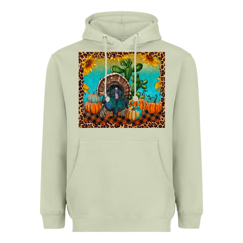 Western Fall Thanksgiving Turkey Heavyweight Hoodie by RanaPortraitStore | Teevron
