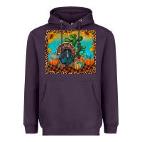 Plum Western Fall Thanksgiving Turkey Heavyweight Hoodie - RanaPortraitStore