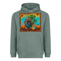 Sage Western Fall Thanksgiving Turkey Heavyweight Hoodie - RanaPortraitStore