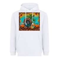 White Western Fall Thanksgiving Turkey Heavyweight Hoodie - RanaPortraitStore