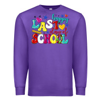 Purple happy last day of school Premium Sweatshirt - texasbilliewilder