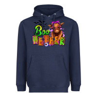 Navy Boo Heifer baby Cow Heavyweight Hoodie - RanaPortraitStore
