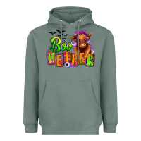 Sage Boo Heifer baby Cow Heavyweight Hoodie - RanaPortraitStore
