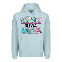 Blue Mist nurse elements with costom name Premium Hoodie - AdoDesignShop