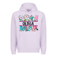 Lilac nurse elements with costom name Premium Hoodie - AdoDesignShop