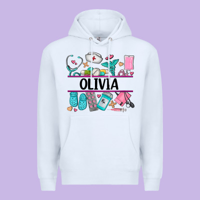 Nurse Elements With Costom Name Premium Hoodie Designed By Adodesignshop