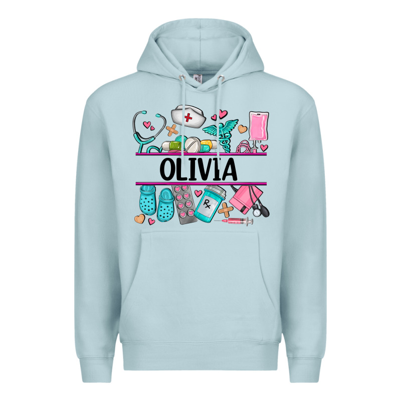 Nurse Elements With Costom Name Premium Hoodie by AdoDesignShop | Teevron