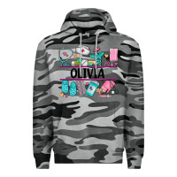 Slate Camo nurse elements with costom name Premium Hoodie - AdoDesignShop