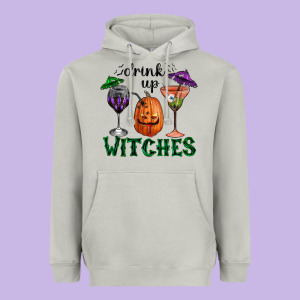 Drink Up Witches Halloween Heavyweight Hoodie Designed By Ranaportraitstore