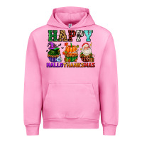 Fuchsia Pink happy hallothanksmas with cupcakes Urban Hoodie - AdoDesignShop