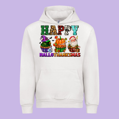 Happy Hallothanksmas With Cupcakes Urban Hoodie Designed By Adodesignshop