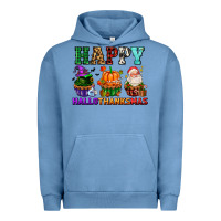 Pigment Pebble Blue happy hallothanksmas with cupcakes Urban Hoodie - AdoDesignShop