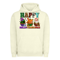 Pigment Pistachio happy hallothanksmas with cupcakes Urban Hoodie - AdoDesignShop