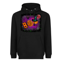 Black Boo Halloween Heavyweight Hoodie - RanaPortraitStore