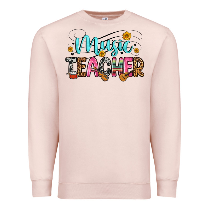 Music Teacher Premium Sweatshirt by Zillion Design Studio | Teevron