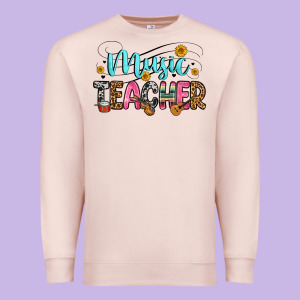 Music Teacher Premium Sweatshirt Designed By Zillion Design Studio