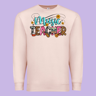 Music Teacher Premium Sweatshirt Designed By Zillion Design Studio