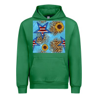 Emerald american star and sunflower seamless  pattern Urban Hoodie - BundleAndBundleShop