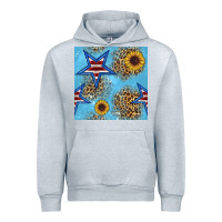 Heather Grey american star and sunflower seamless  pattern Urban Hoodie - BundleAndBundleShop