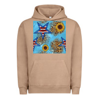 Pigment Burro american star and sunflower seamless  pattern Urban Hoodie - BundleAndBundleShop